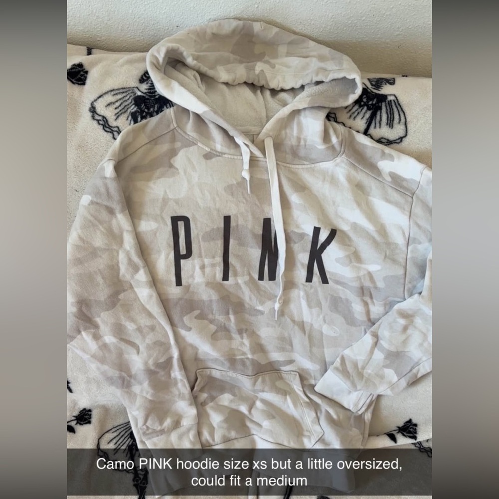 PINK Victoria's Secret camo sweatshirt oversized